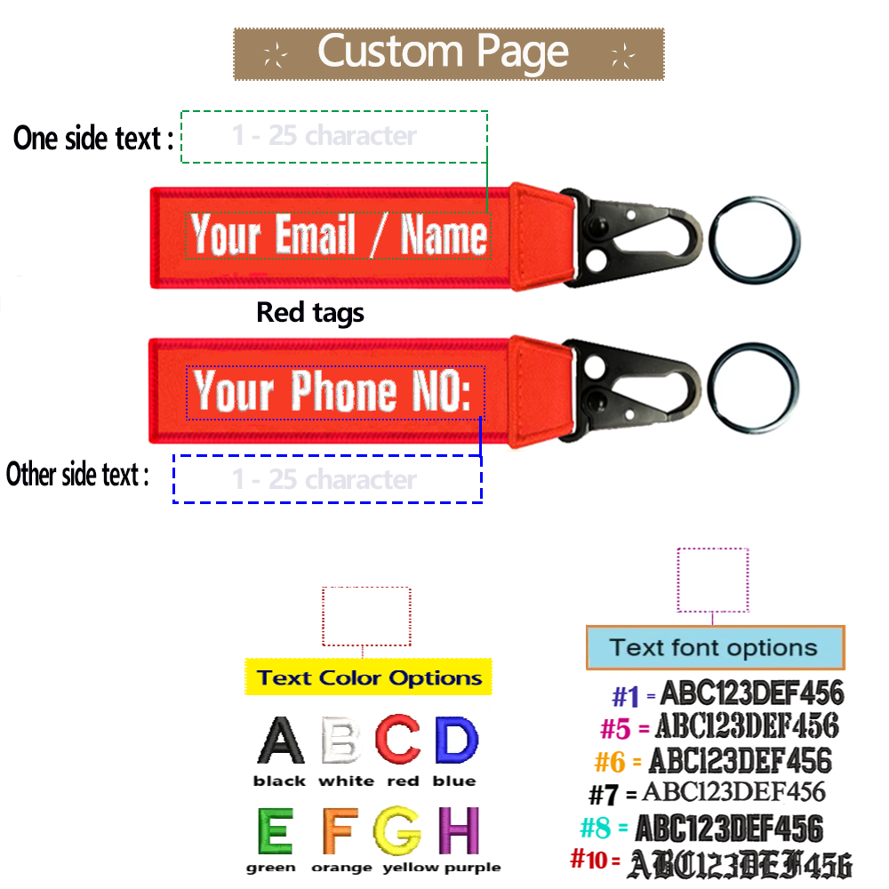 Luxury Bags Outlet - Personalized Keychain, Customized Different on Both