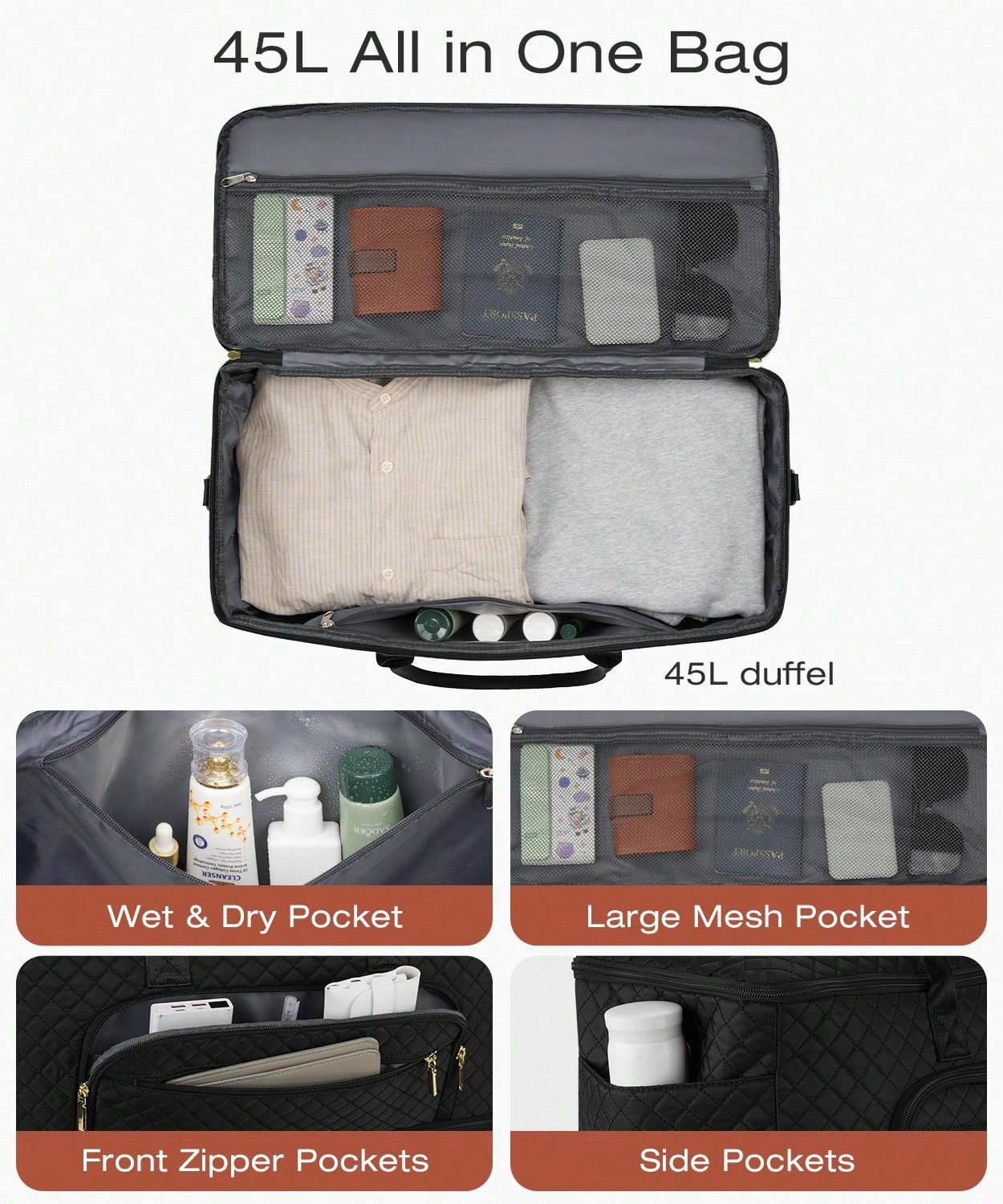 2pc Fashion Versatile Travel D - Weekender Bag Duffle review and price
